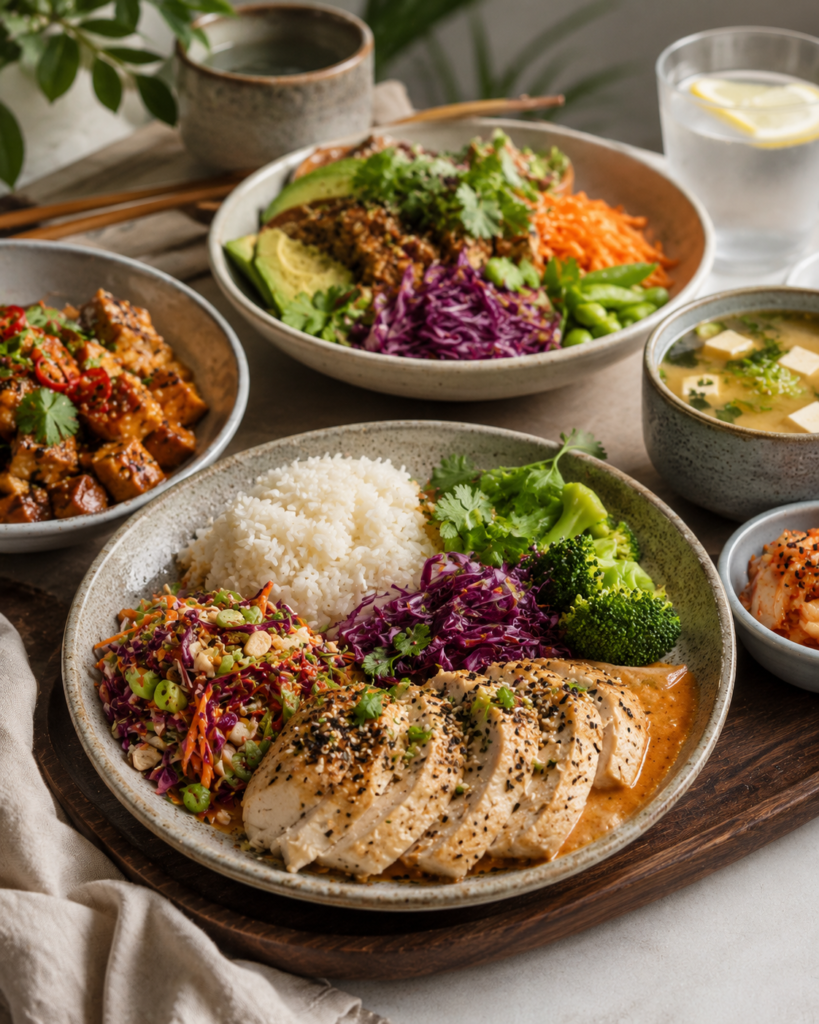 comida vegana asiatica